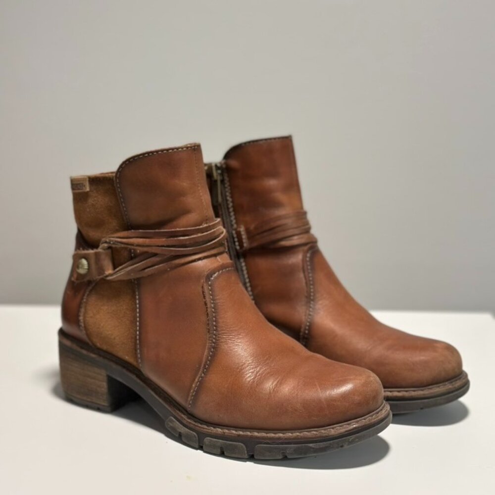 Pikolinos San Sebastian Leather Ankle Boots - Women's Size 38 (US 7.5/8)